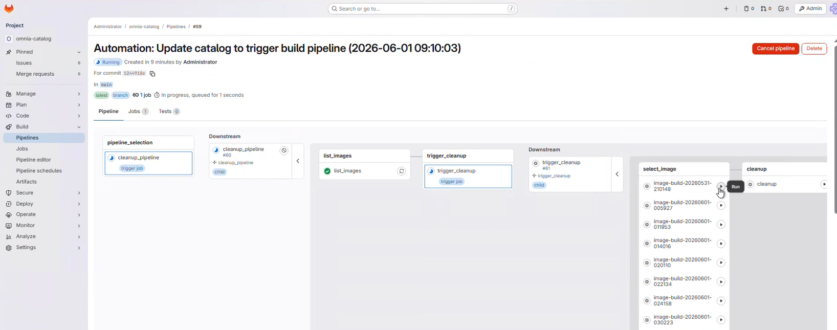 GitLab Clean Select Image