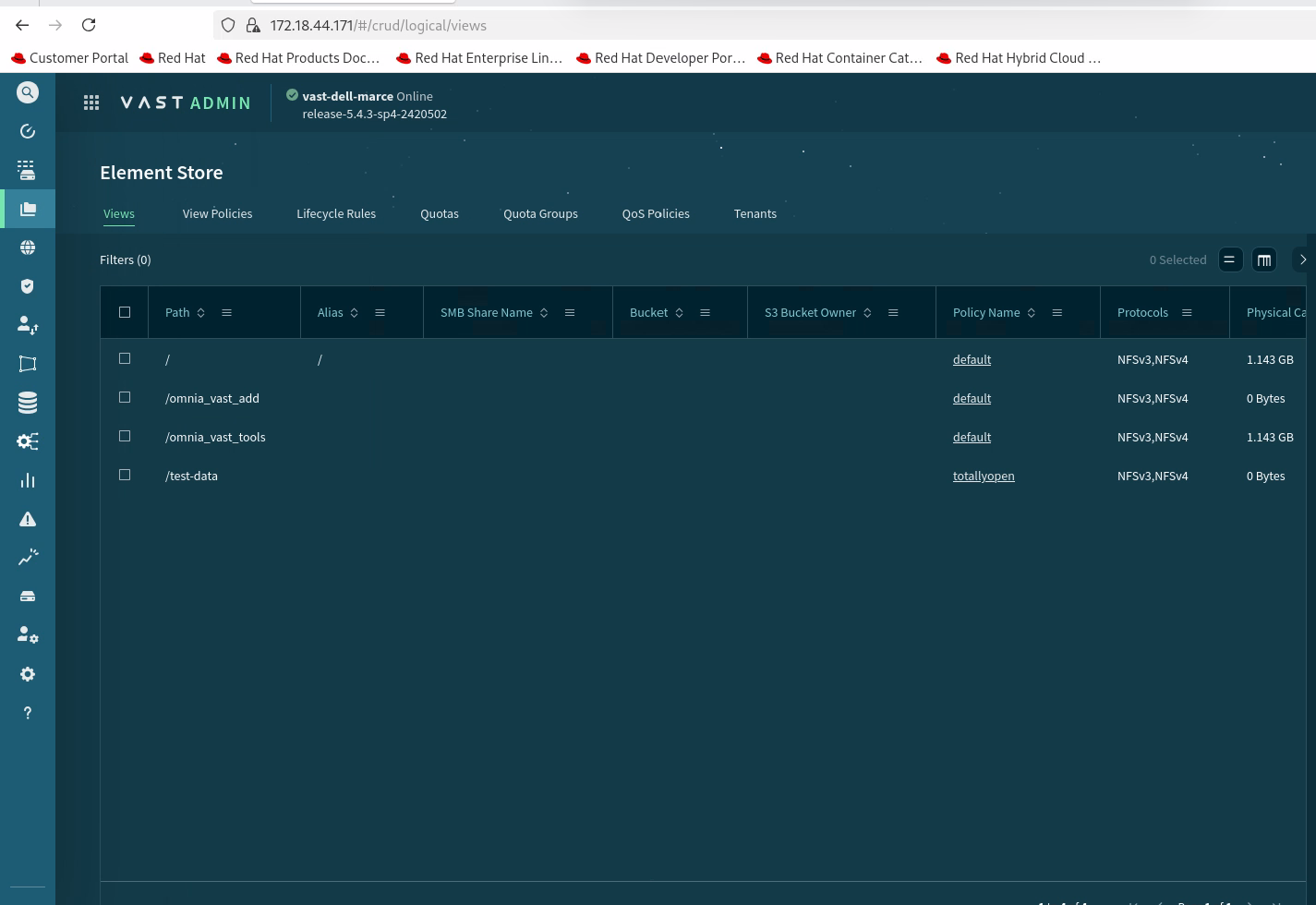 VAST Dashboard Element Store