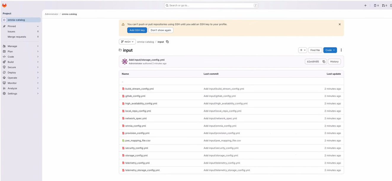 BuildStream project input files structure
